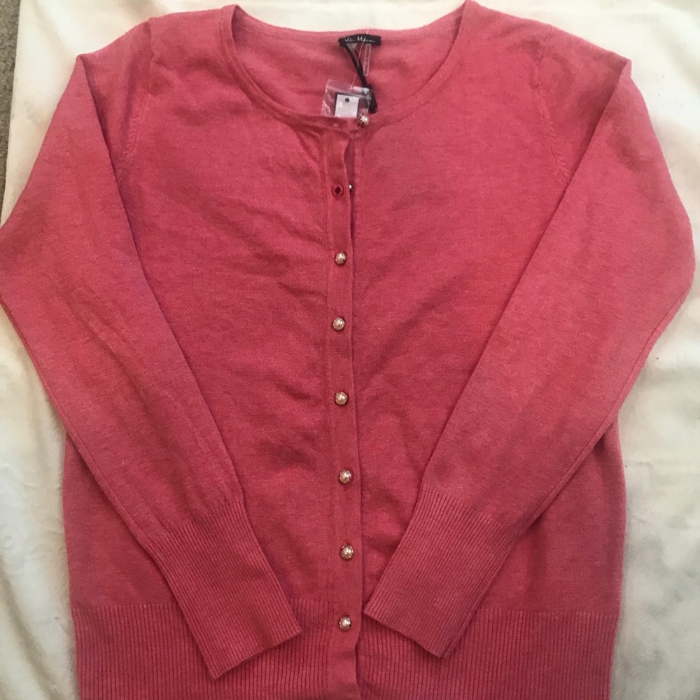Vila Milano pink wool blend cardigan sweater